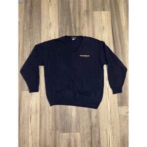 Vantage Custom Classics Hummer V Neck Sweater Mens Sz XL 100% Cotton Made In USA